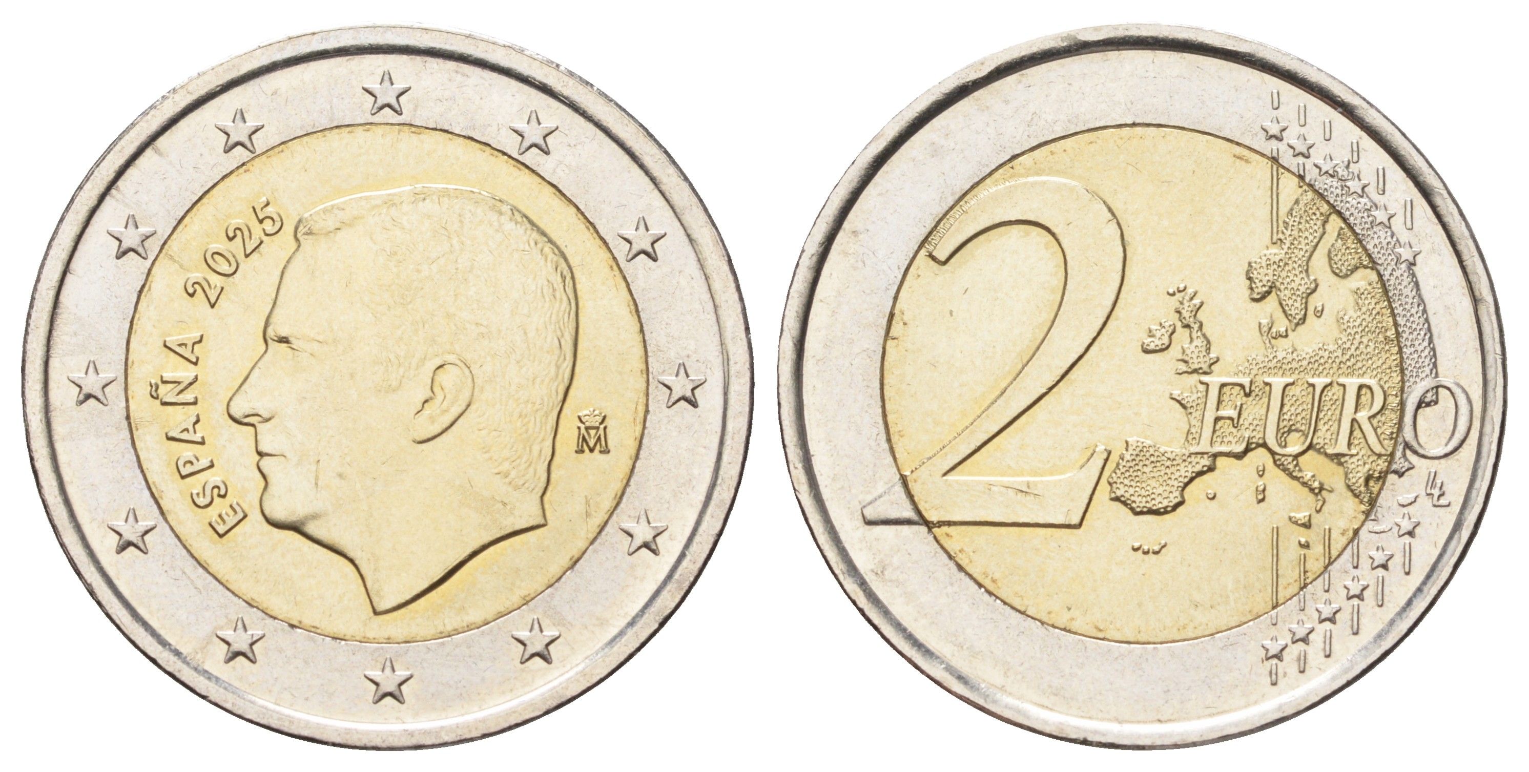 Испания 2 евро 2025 KM 1328 биметалл UNC 4126-753