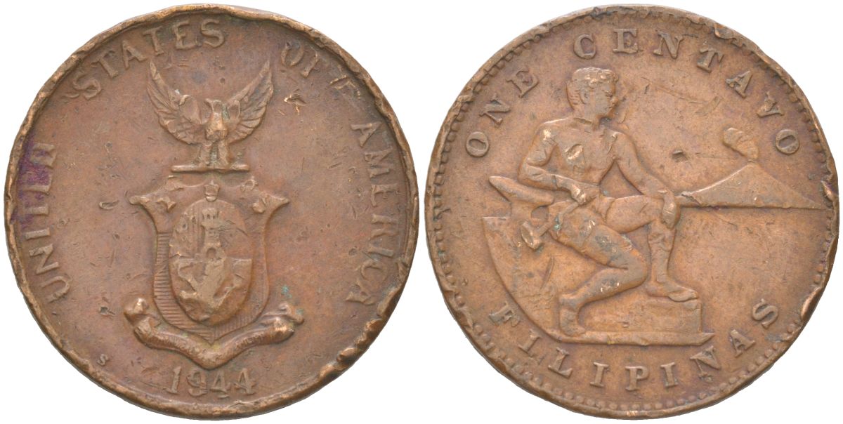 Филиппины 1 сентаво 1944 KM 179 бронза 4620-914