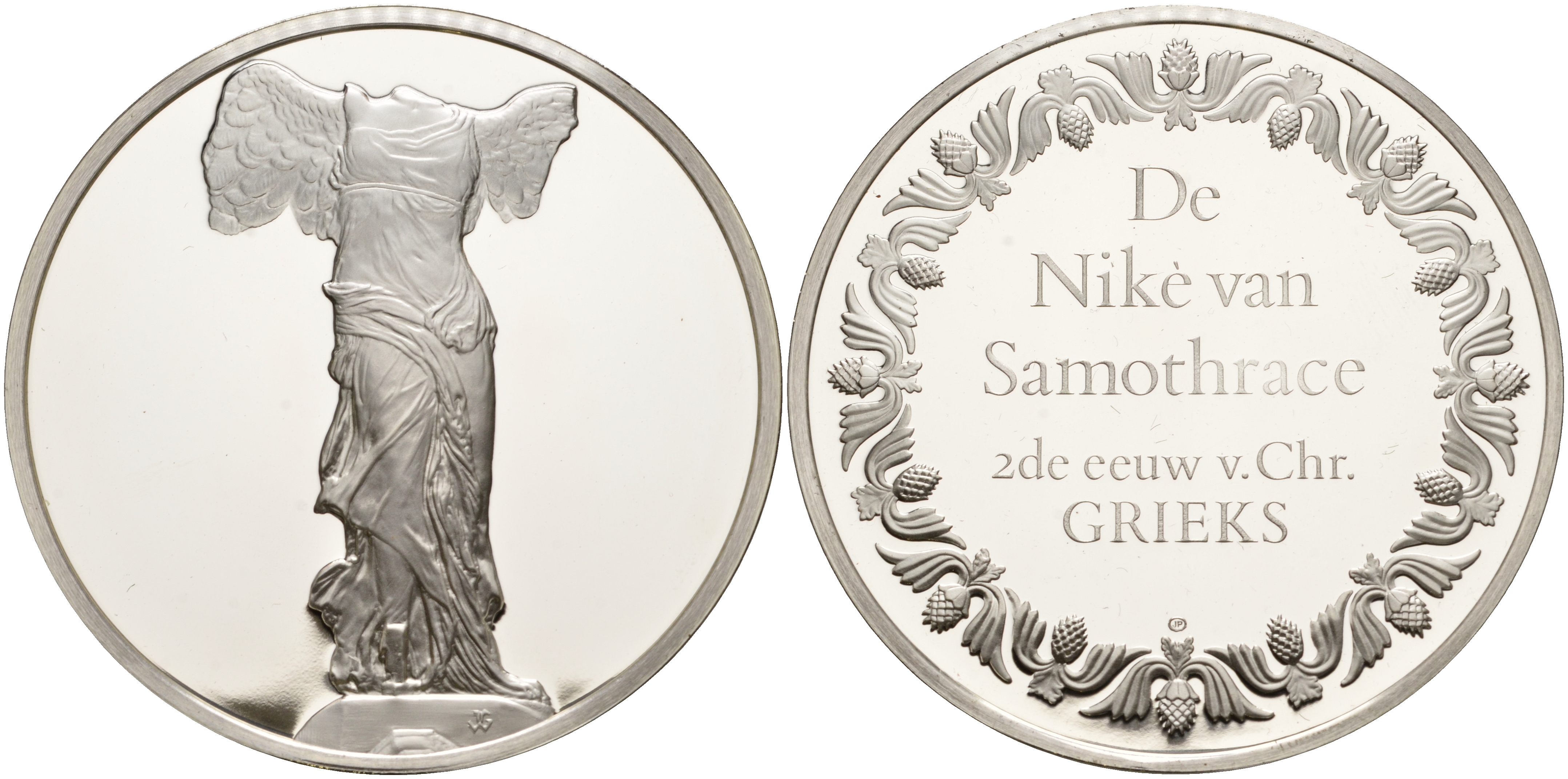 Нидерланды медаль ND Ника 51,8 грамм серебро PROOF 00-00