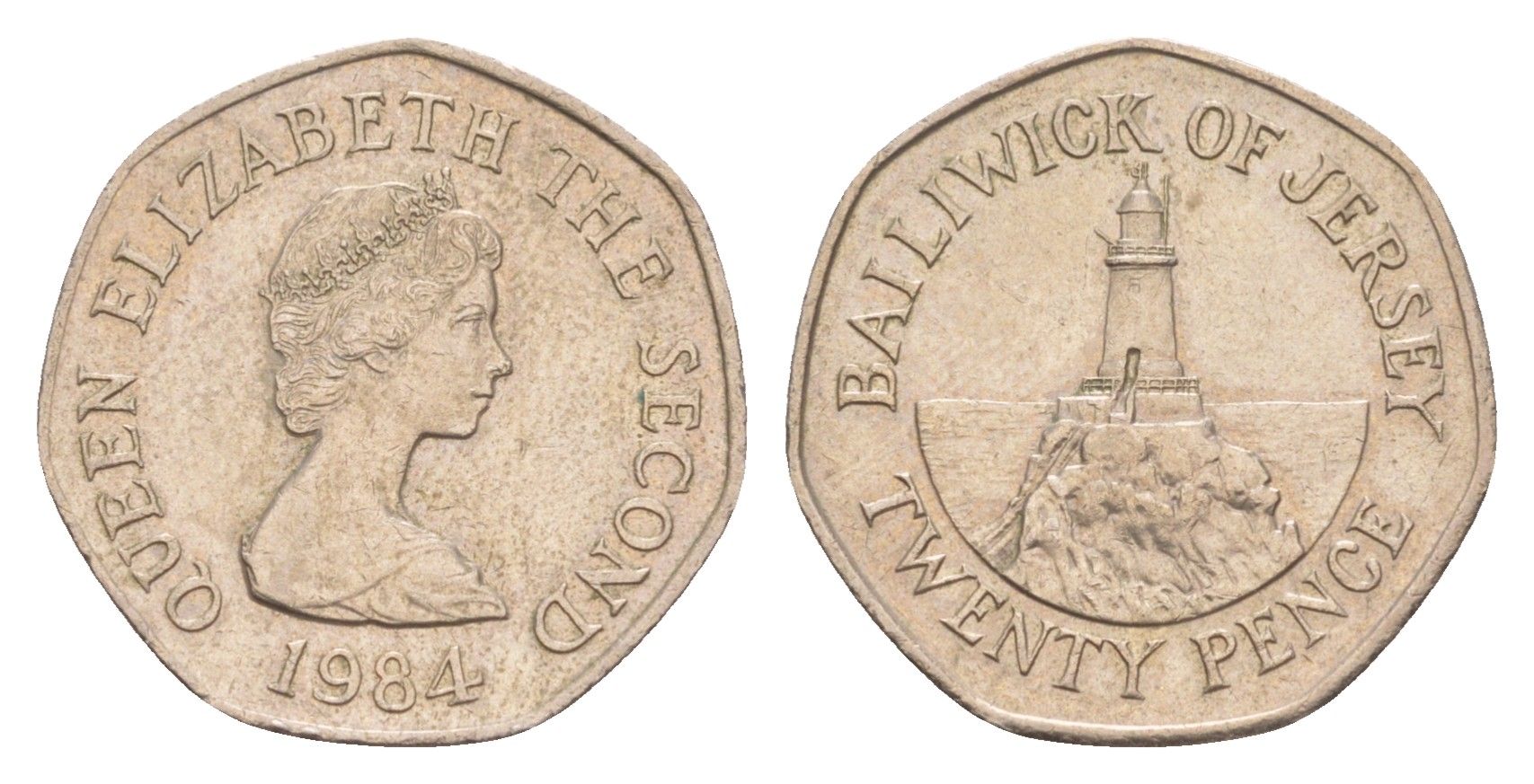 Джерси 20 пенсов 1984 KM 66 медно-никель 4651-961