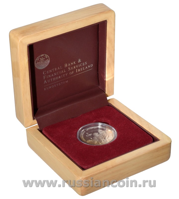 Ирландия 5 евро 2008 Эрнест Шеклтон и Томас Крин в Антарктике, в фирменной коробке с сертификатом KM NEW серебро PROOF 4-3-2-18