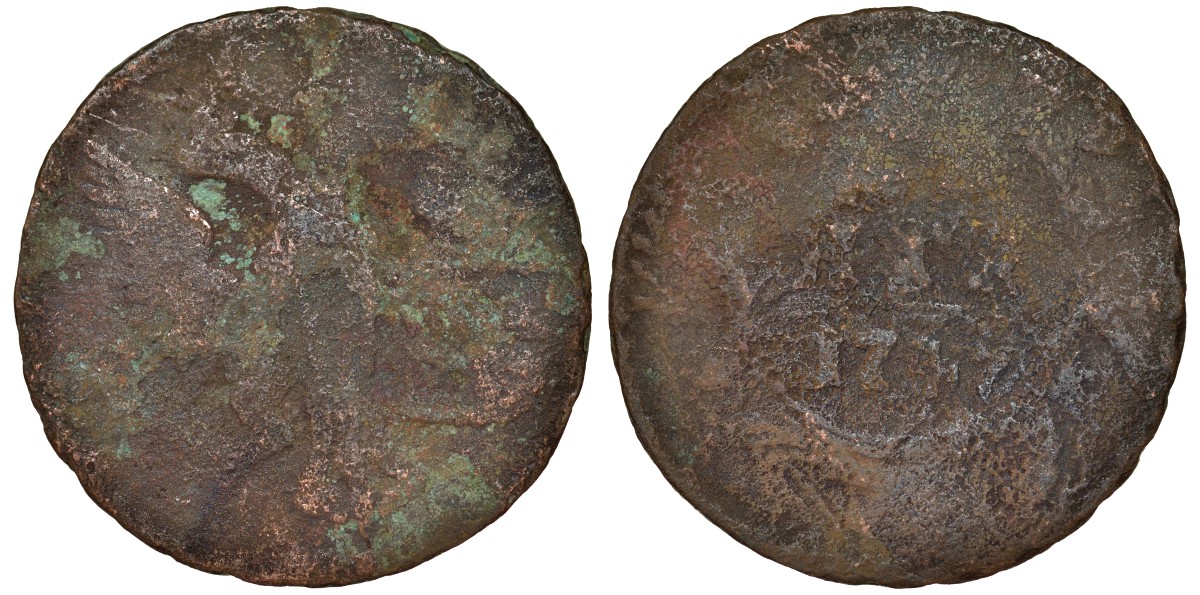 Россия деньга 1747 Елизавета (1741-1762) Биткин 357 медь 51-3711