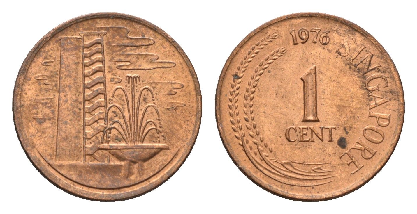 Сингапур 1 цент 1976 KM 1 бронза 4674-835