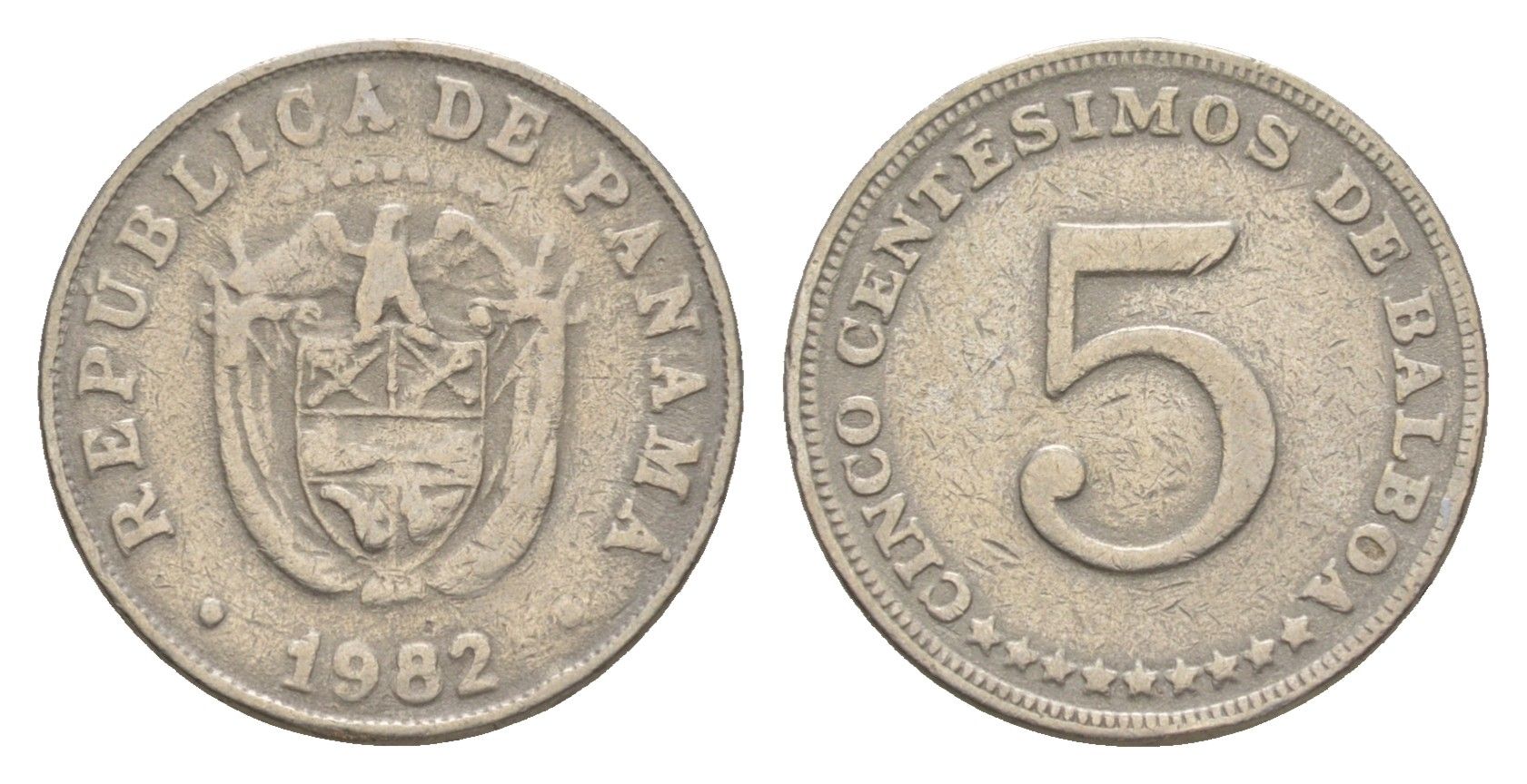 Панама 5 сентесимо 1982 KM 23.2 медно-никель 4643-1259