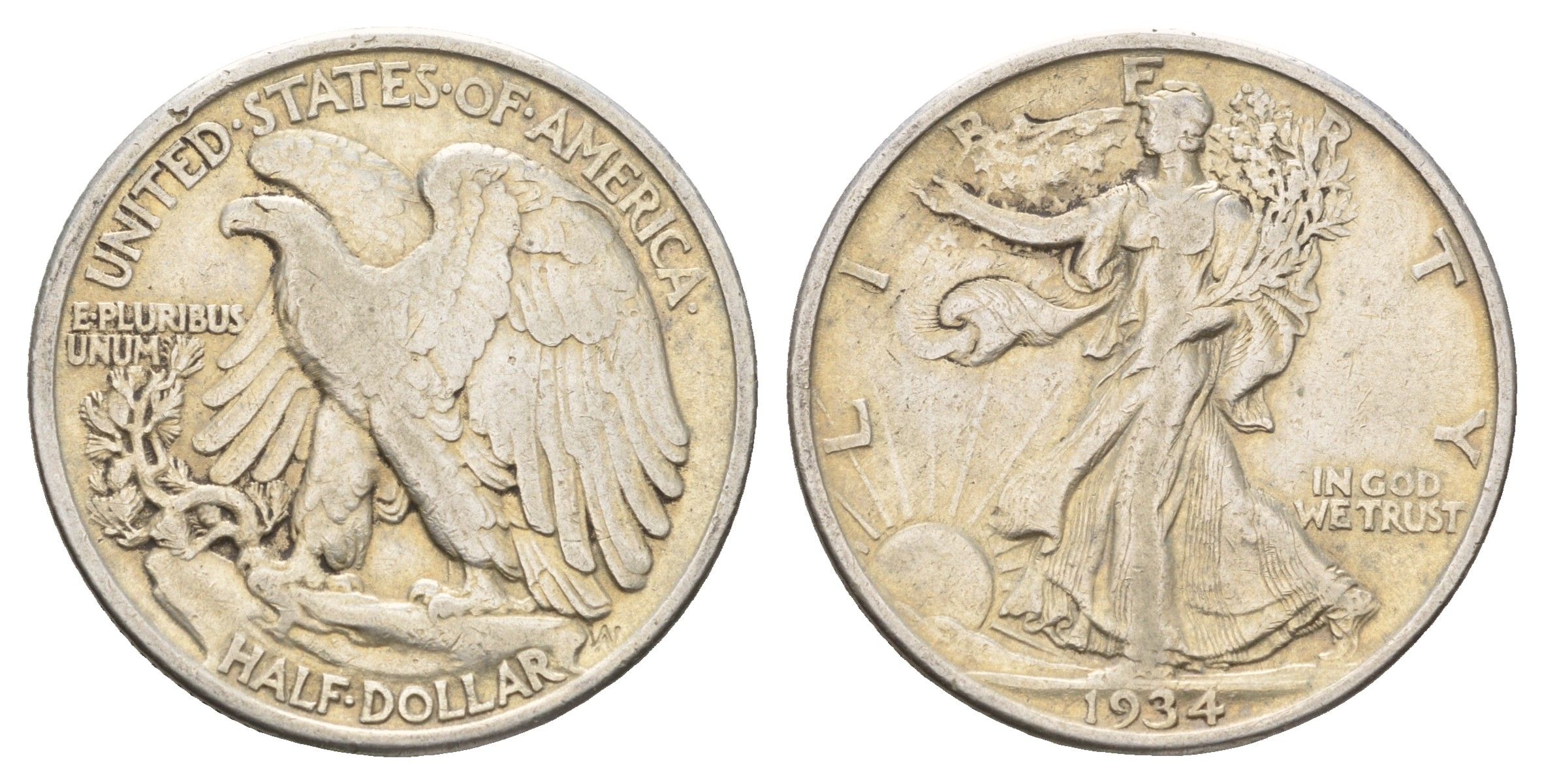 США 1/2 доллара (50 центов) 1934 KM 142 серебро 4127-2112