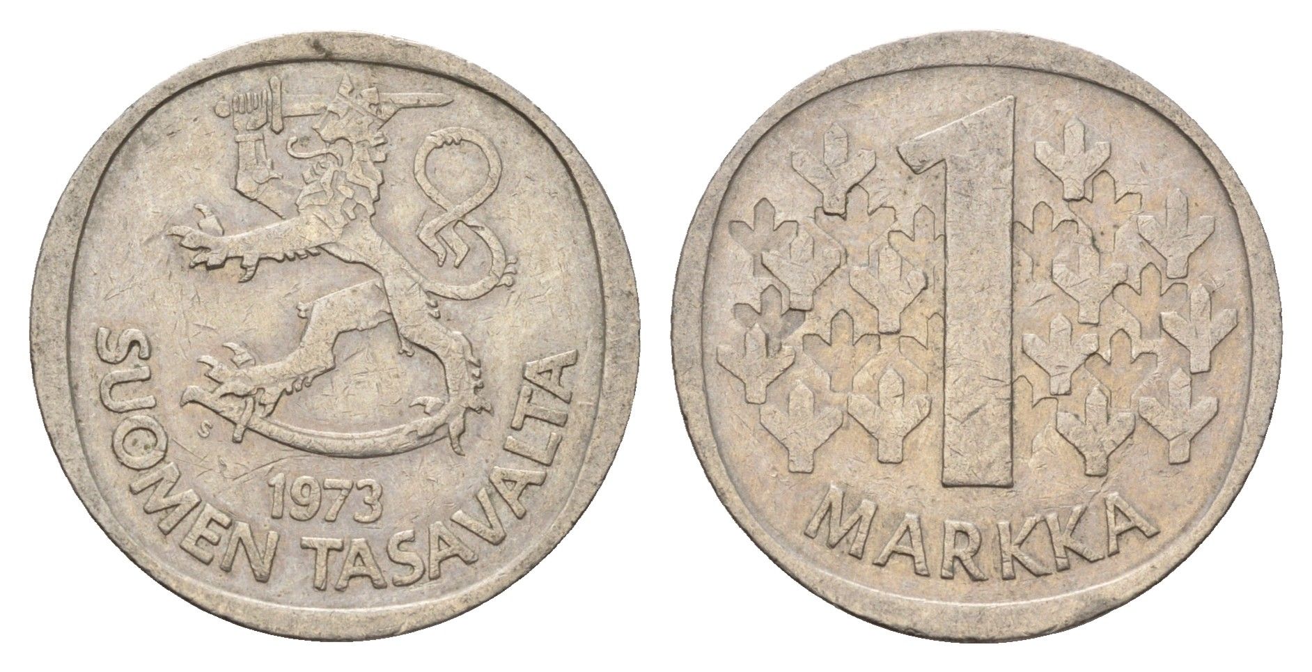 Финляндия 1 марка 1973 KM 49a медно-никель 4675-132