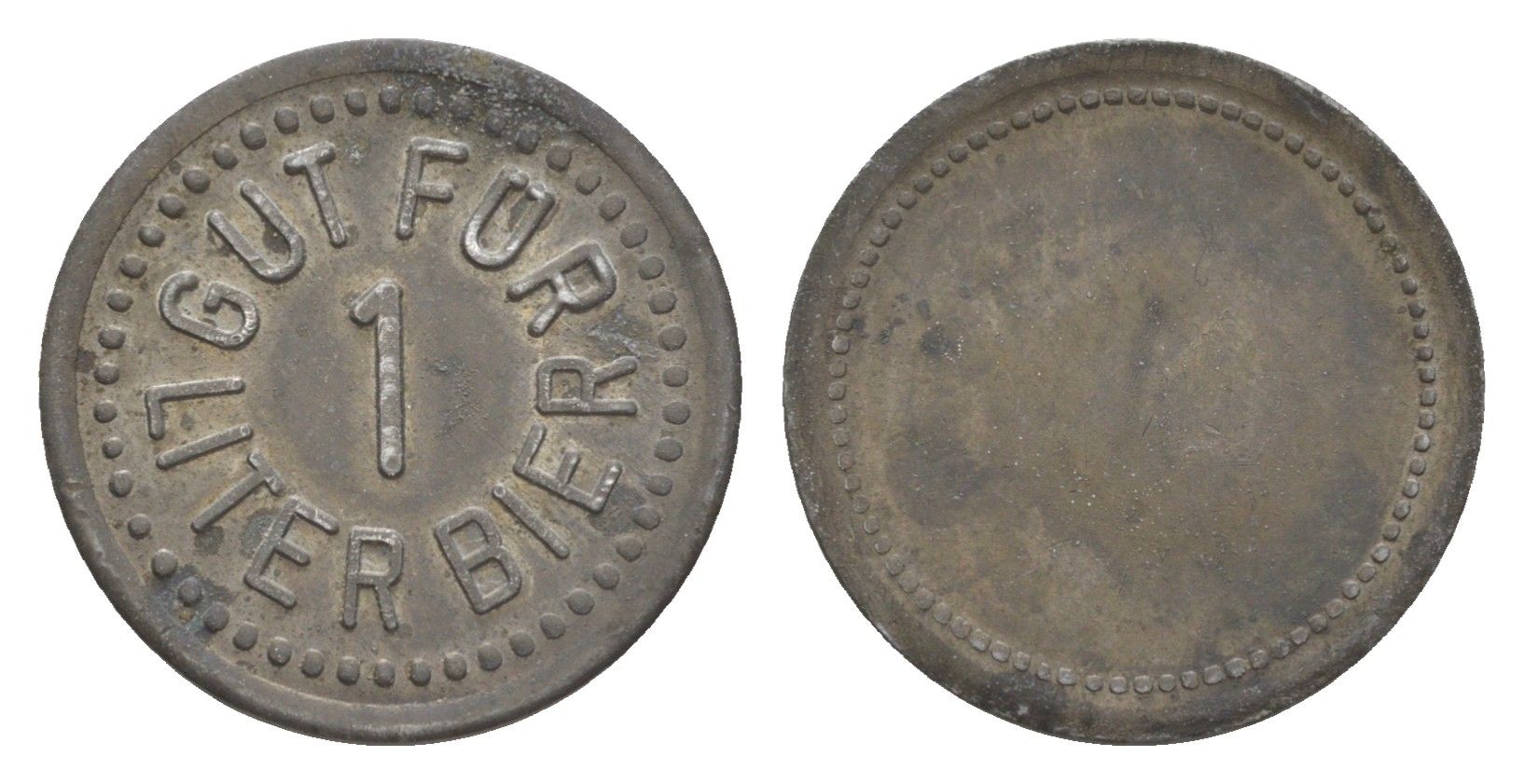 Германия жетон 1 литра пива ND цинк 4636-1249