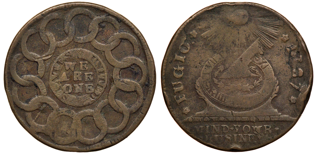 США 1 цент 1787 New Haven KM EA 31.2 серебро 10-002-34