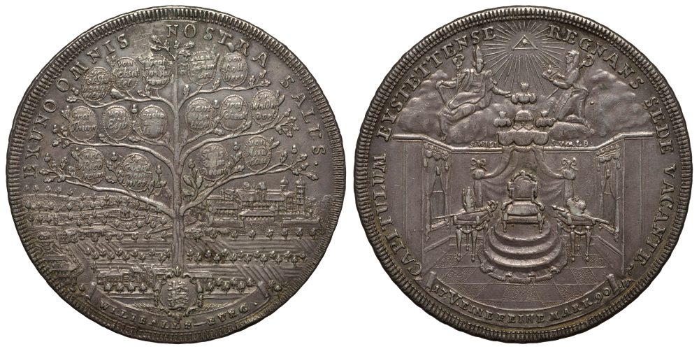 Бавария, Айхштетт 2 талера 1790 седе ваканте Dav. 2212, Zepernick 80, Cahn 148 серебро 10-009-35