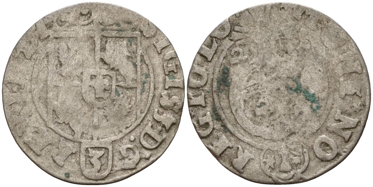 Польша 3 полкера (3 полторака - 1 крейцер) 1625 Сигизмунд III Ваза (1587-1632) Gorecki B.25, KM 41 серебро 4158-969