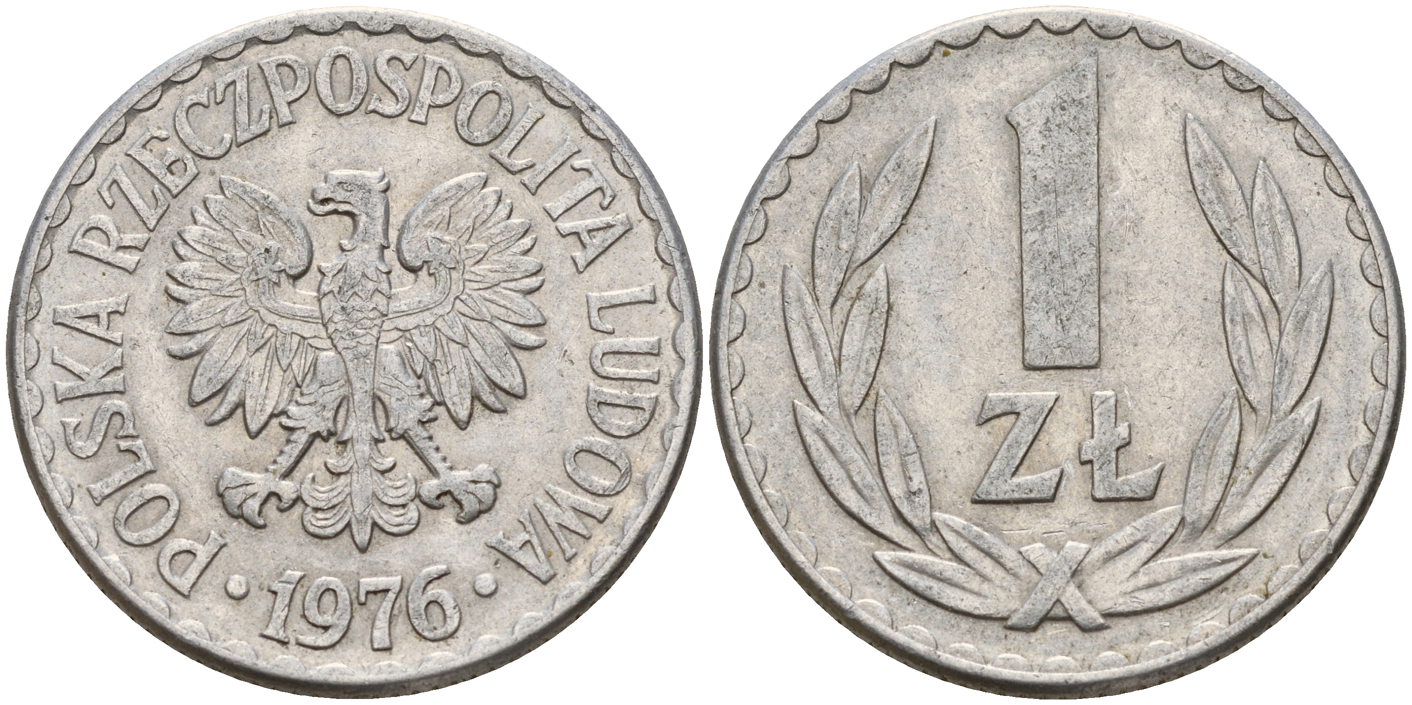 Польша 1 злотый 1976 Кремница KM 49.1 алюминий    4603-912