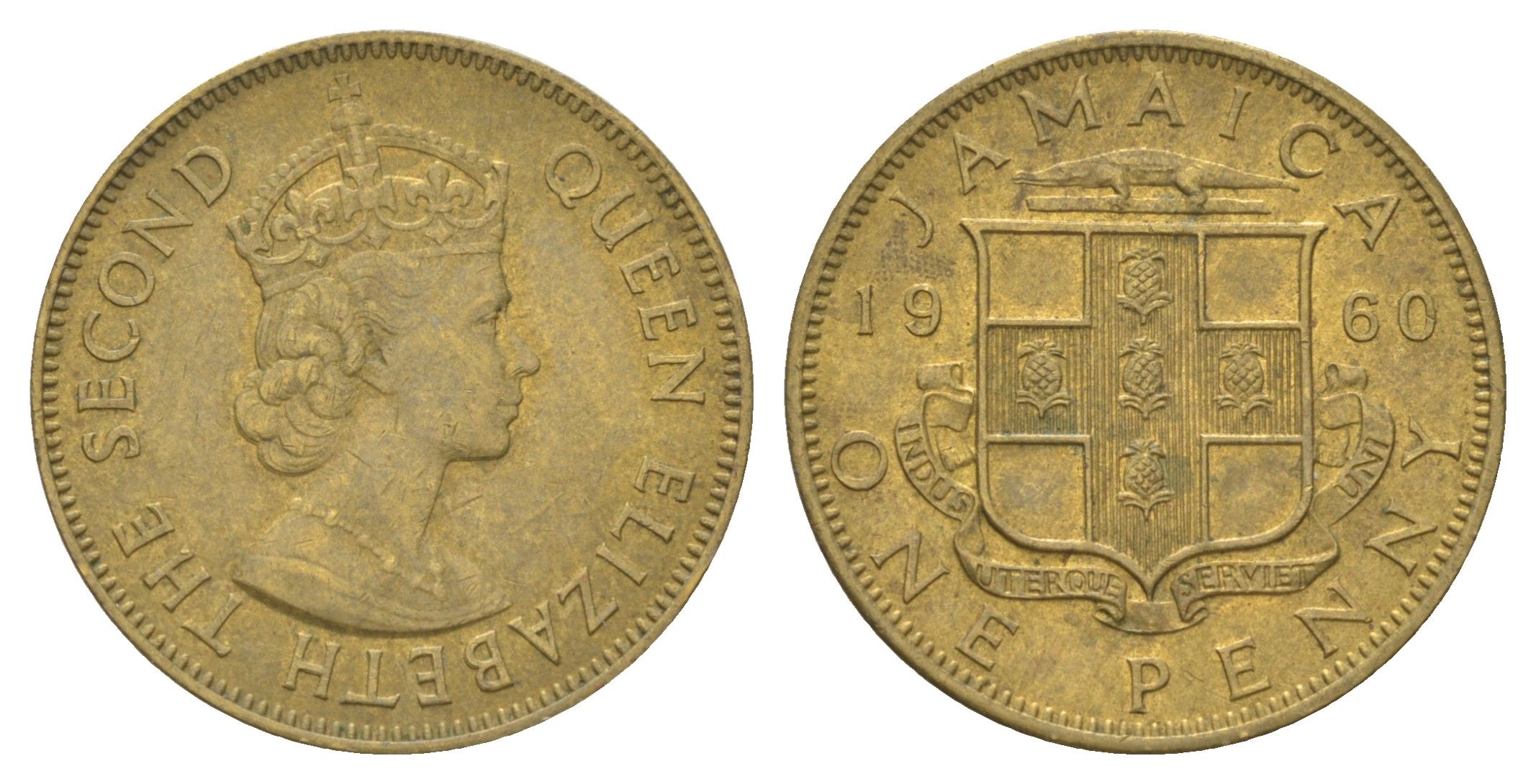 Ямайка 1 пенни 1960 KM 37 никель латунь aUNC 4622-545