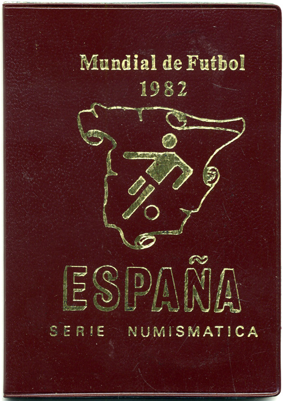 Испания официальный набор из 6 монет (50 сентимов; 1, 5, 25, 50 и 100 песет) 1980 чемпионат мира по футболу в Испании 1982 года KM MS11 (815, 816, 817, 818, 819 и 820)  UNC 3-6-3-7