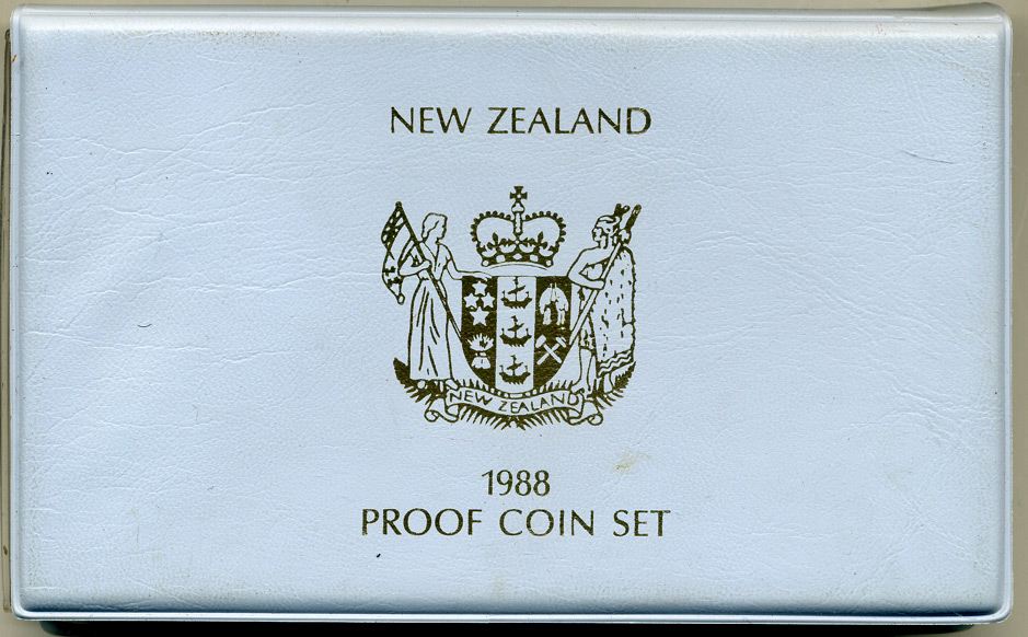 Новая Зеландия официальный набор из 7 монет 1988 в оригинальной пластиковой упаковке серебро PROOF 1-4-1-07