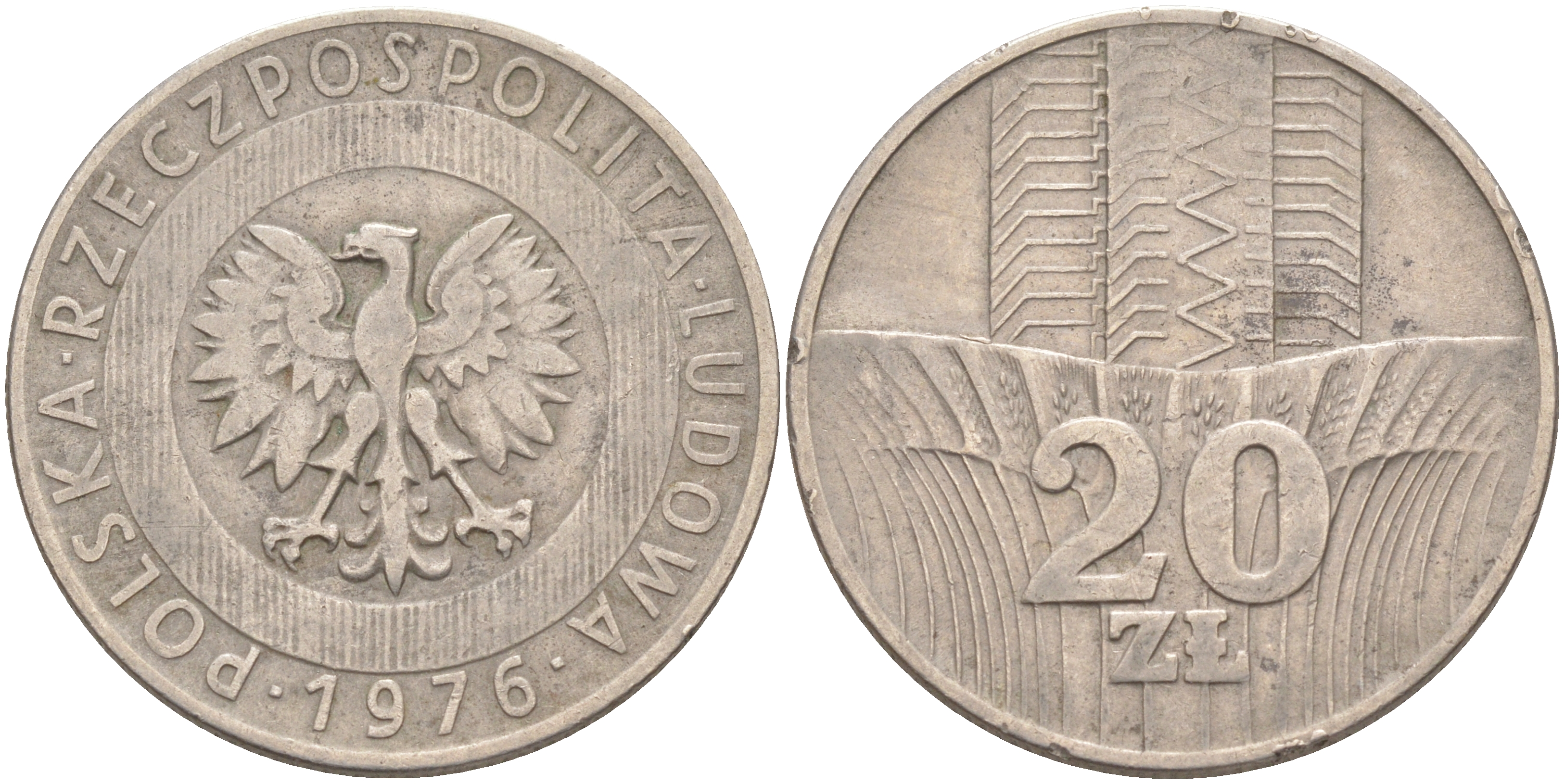 Польша 20 злотых 1976 MW KM 67 медно-никель 4111-315