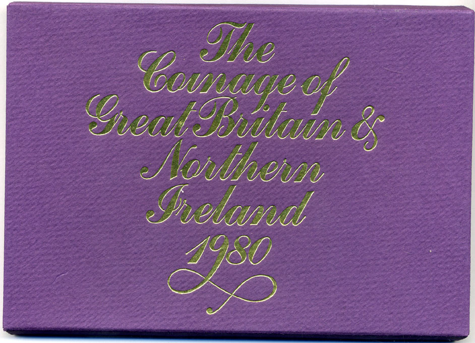 Великобритания официальный набор из 6 монет + жетон монетного двора 1980 в оригинальной пластиковой упаковке, с сертификатом KM PS 36 PROOF 3-6-4-19