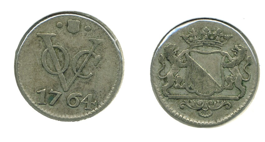Нидерландская Восточная Индия 1 дуит 1764 Утрехт KM 111.1 a серебро 503-821