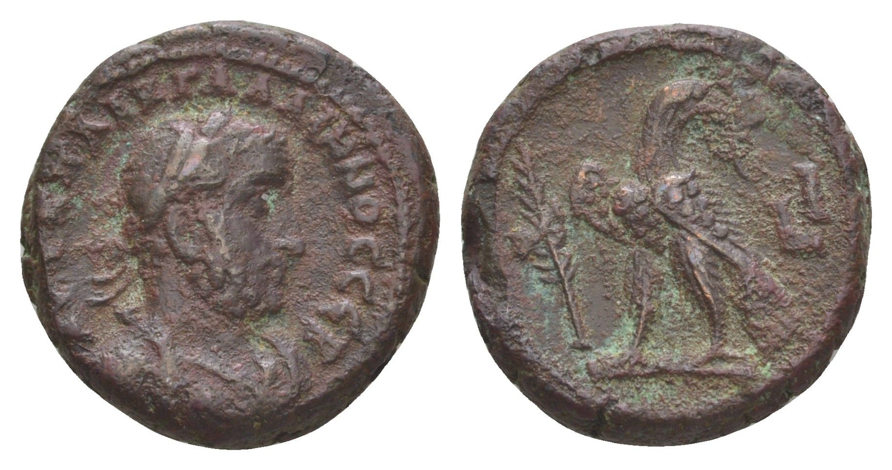 Римская Империя, Провинция Египет тертрадрахма 262-263 Галлиен, бюст императора/орел, Александрия Dattari 5280 биллон 413-2211