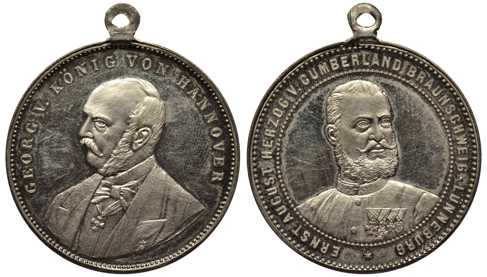 Ганновер медаль XX век два правителя, 36 мм, 18,6 гр    UNC  1072-9-31