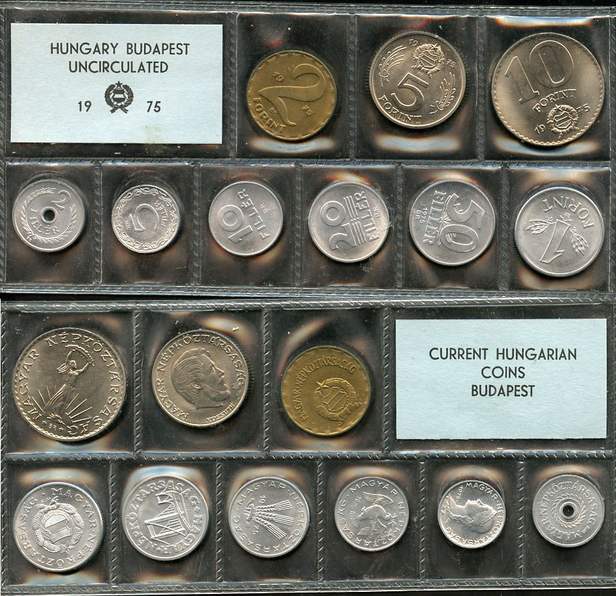 Венгрия официальный набор из 9 монет 1975  KM MS 5   UNC  3-6-1-23