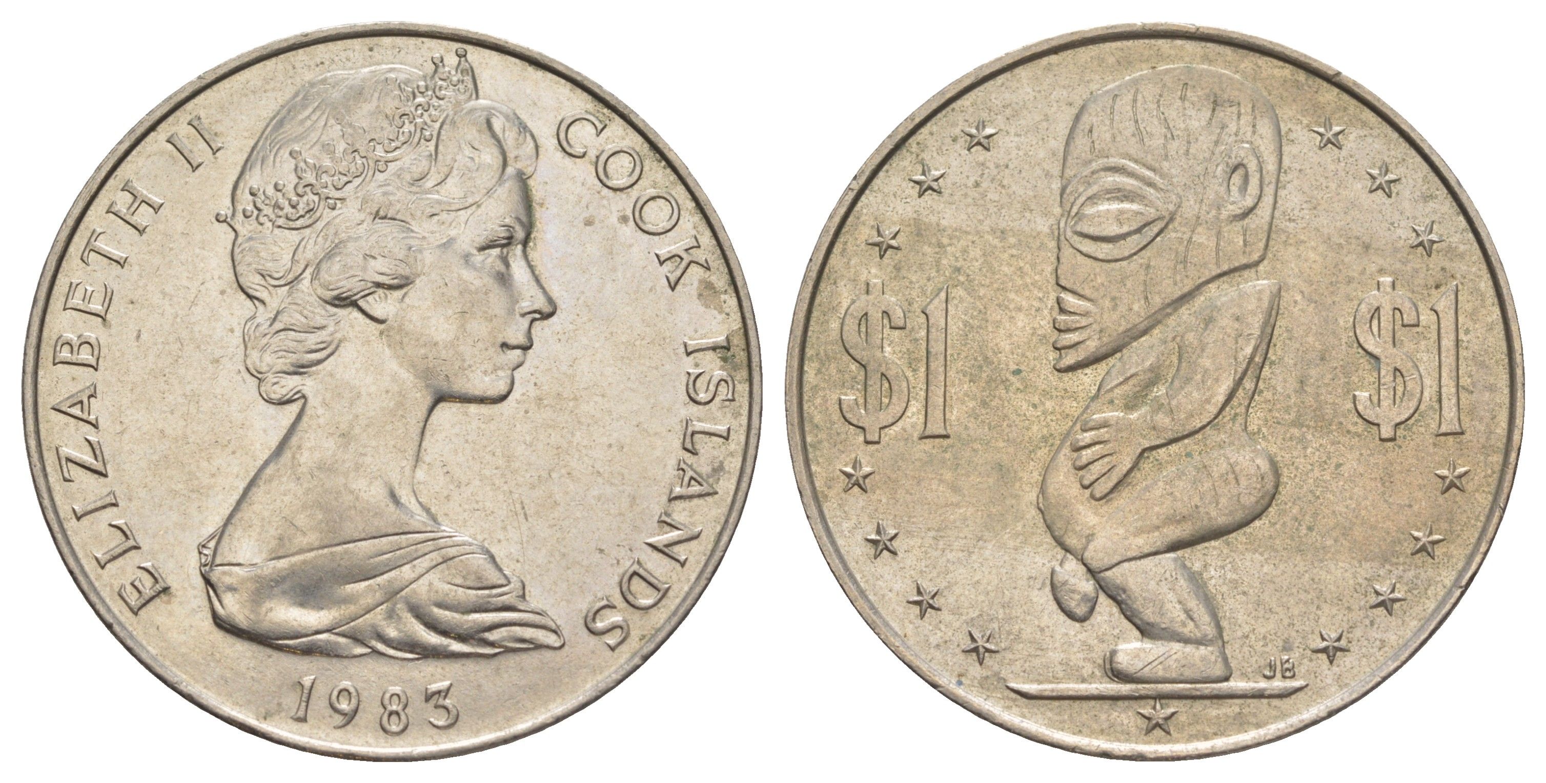 Острова Кука 1 доллар 1983 KM 7 медно-никель UNC 73-731