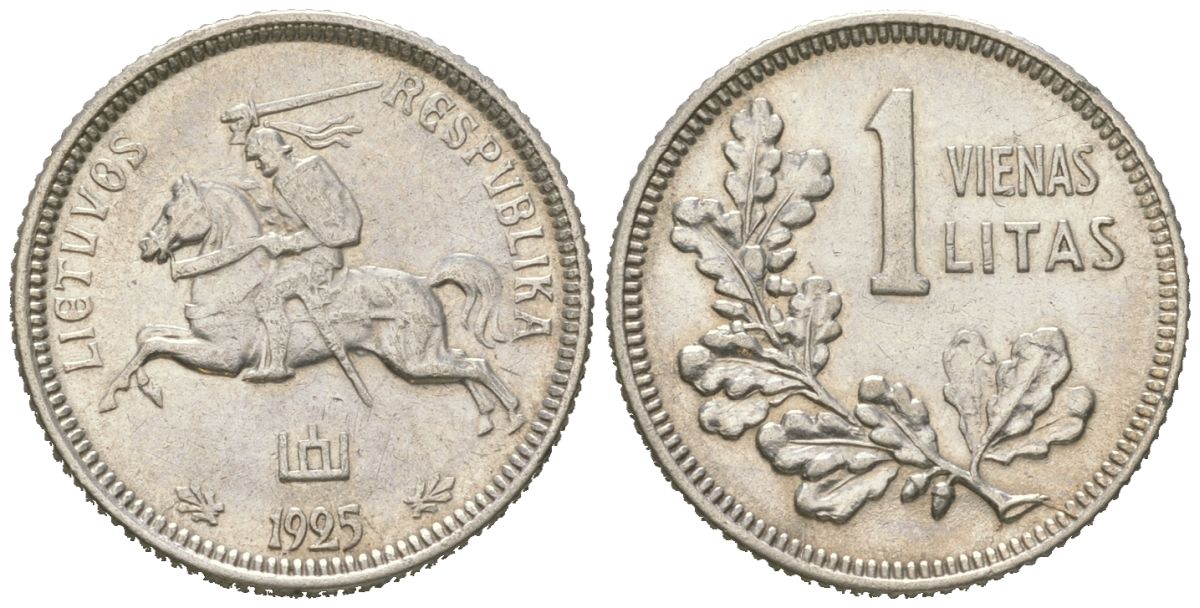 Литва 1 лит 1925 KM 76 серебро 4615-121