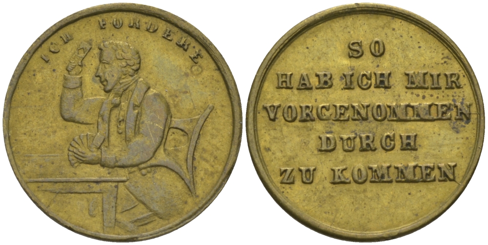 ФРГ ИГРОВОЙ ЖЕТОН ND КАРТЕЖНИК, ДИАМЕТР 17 ММ. латунь 99-437