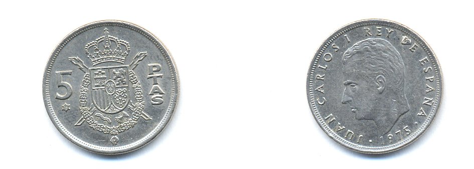 ИСПАНИЯ 5 ПЕСЕТ 1978 KM 807 медно-никель 54-1726