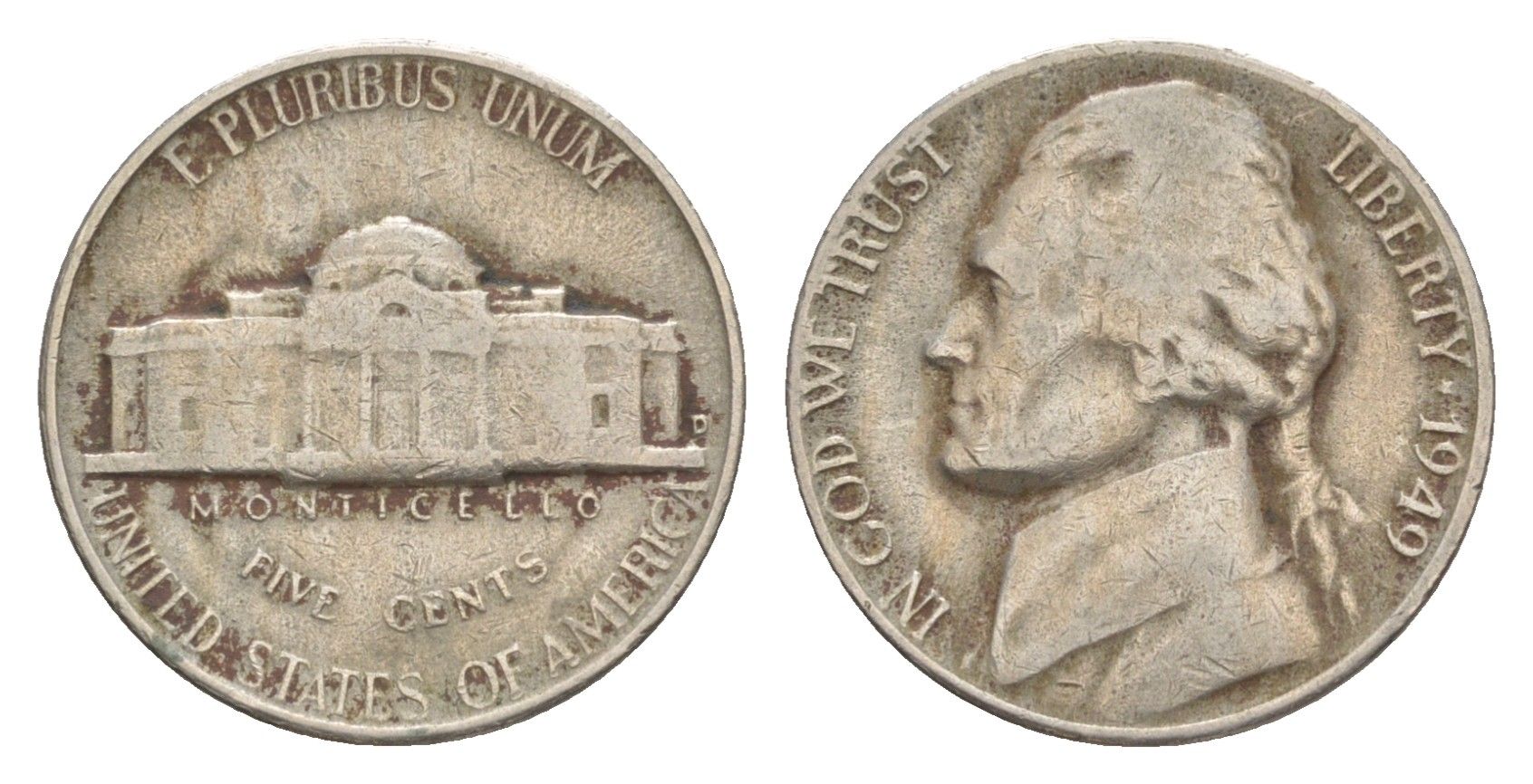 США 5 центов 1949 KM A192 медно-никель 4647-926