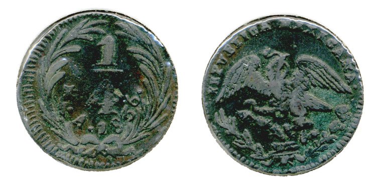 МЕКСИКА 1/4 РЕАЛА 1836 257-423