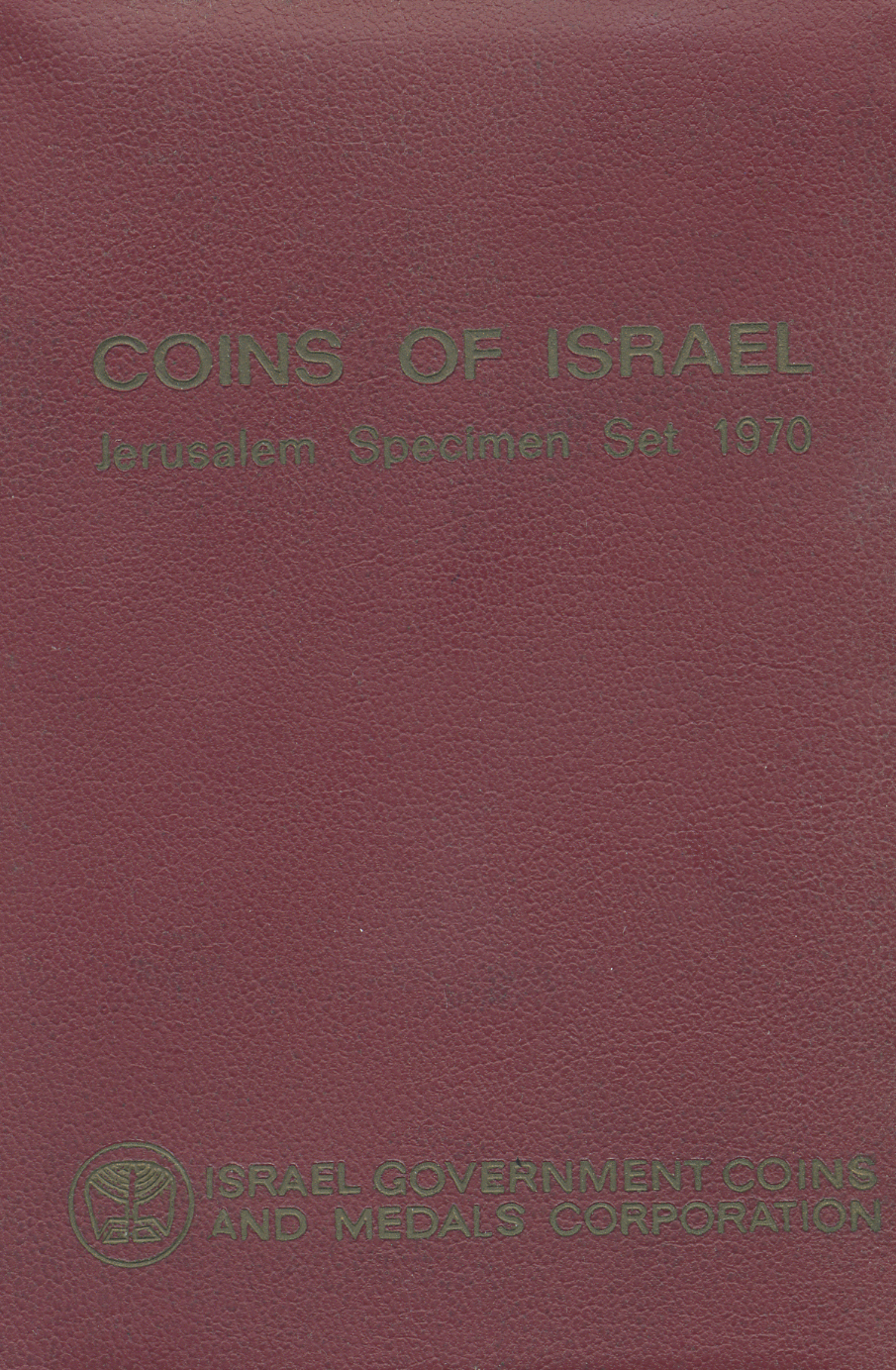 Израиль набор из 6 монет 1970 в оригинальной упаковке, с сертификатом, в красном буклете KM MS13 UNC 3-6-3-69
