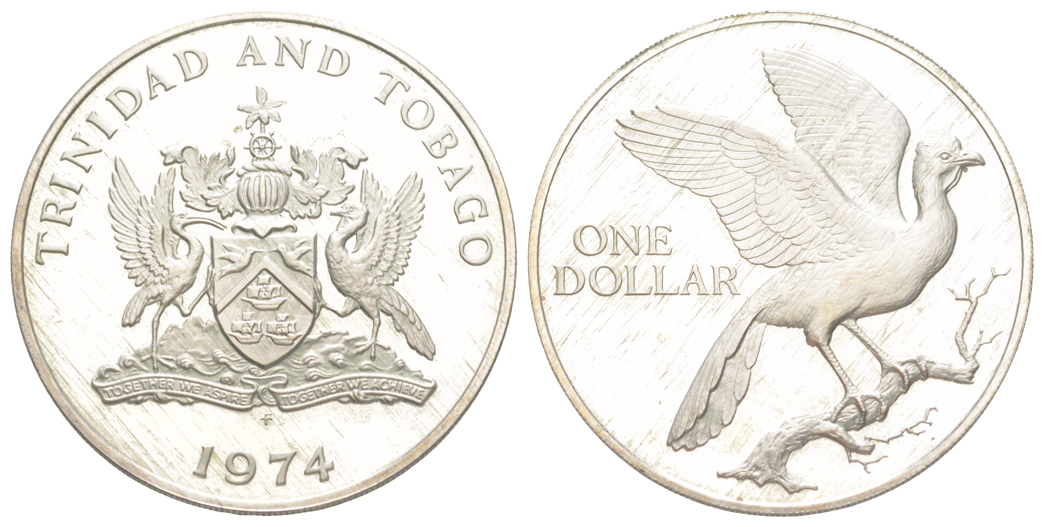 Тринидад и Тобаго 1 доллар 1974 KM 23 медно-никель PROOF 3711-244