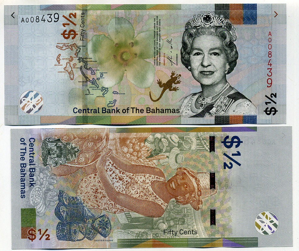 Багамские острова 50 центов (1/2 доллара) 2019 Pick New бумага UNC (пресс) 449-62-2
