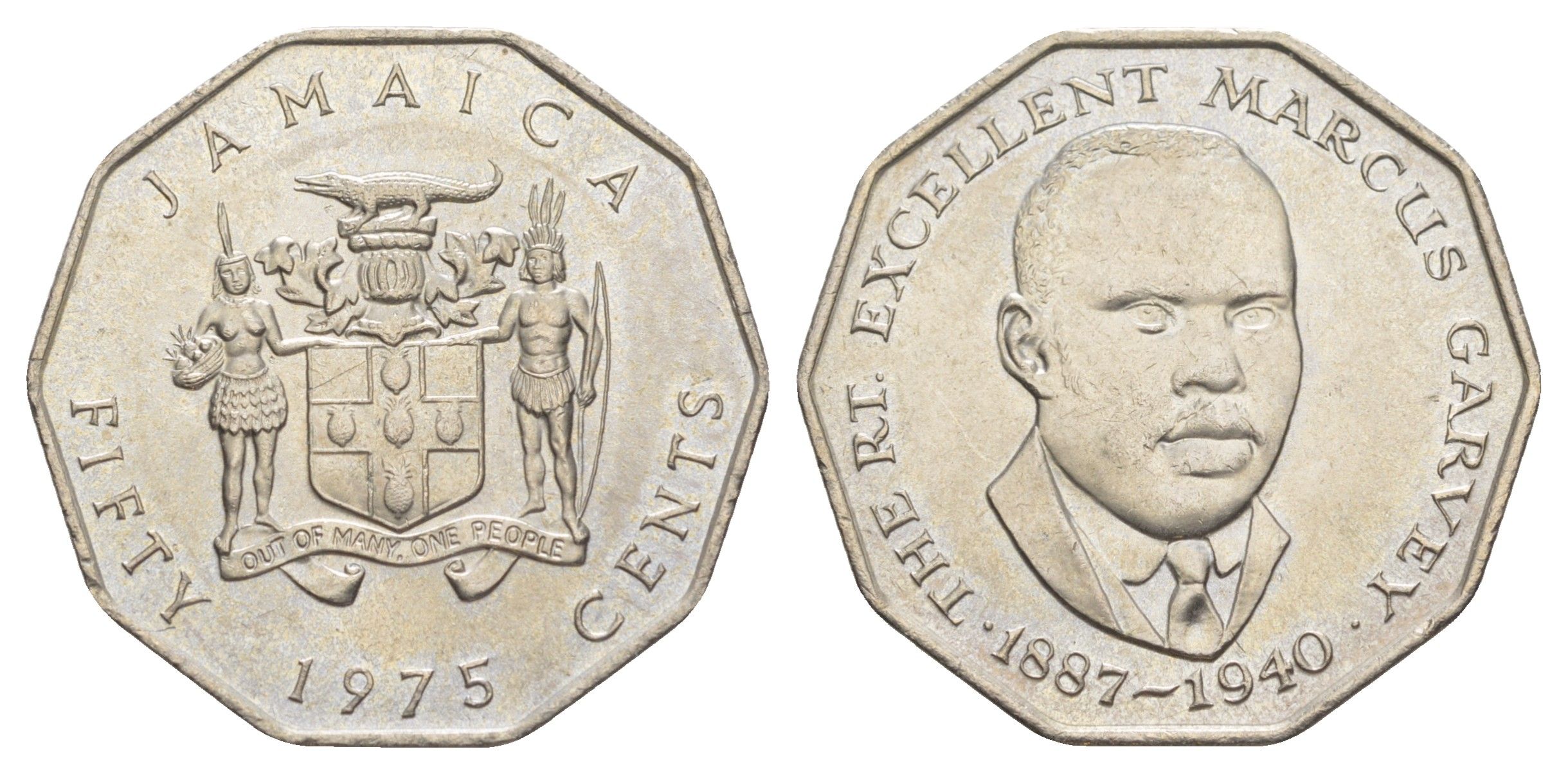 Ямайка 50 центов 1975 KM 65 медно-никель UNC 4634-714