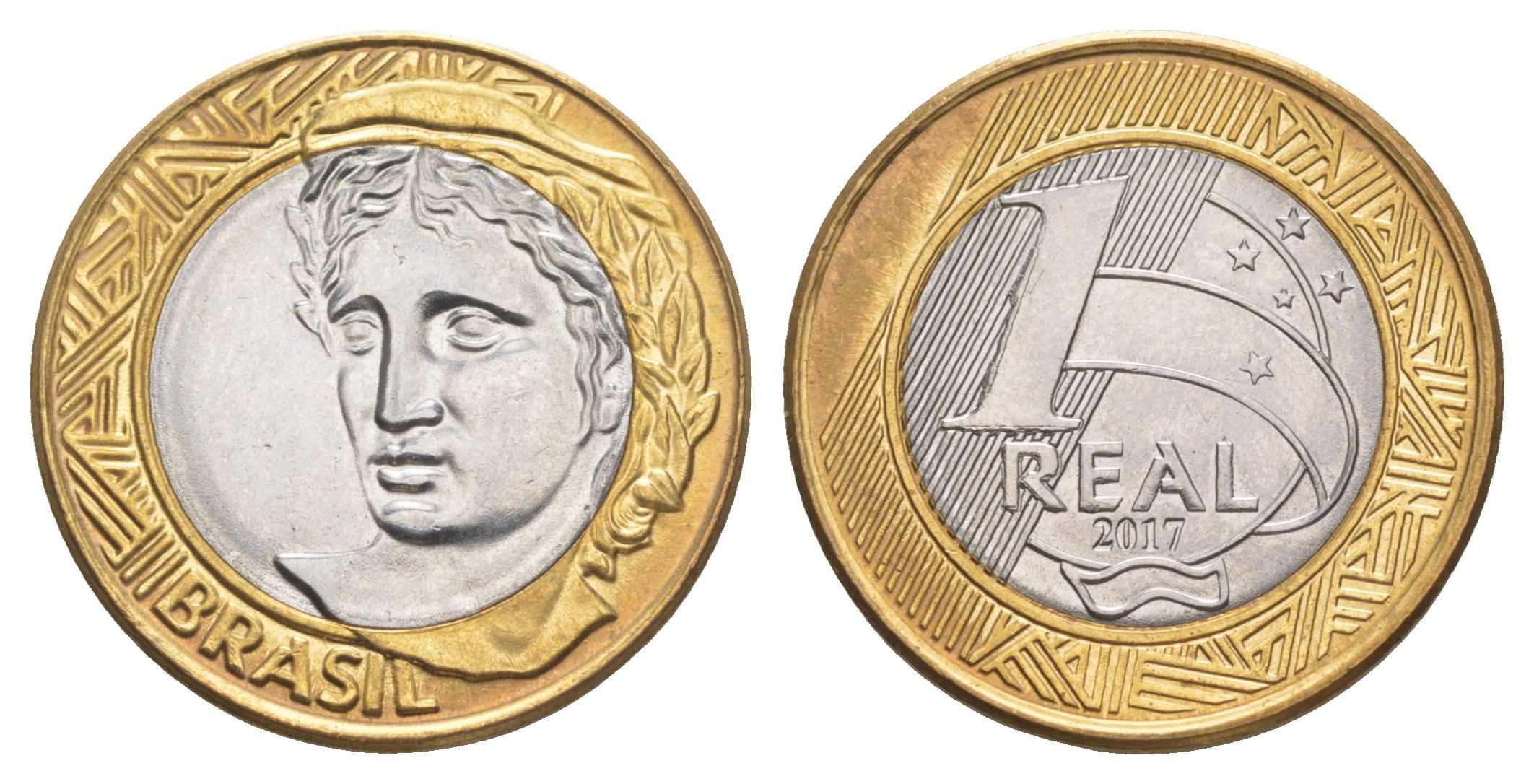 Бразилия 1 реал 2017 KM 652a биметалл UNC 4646-213