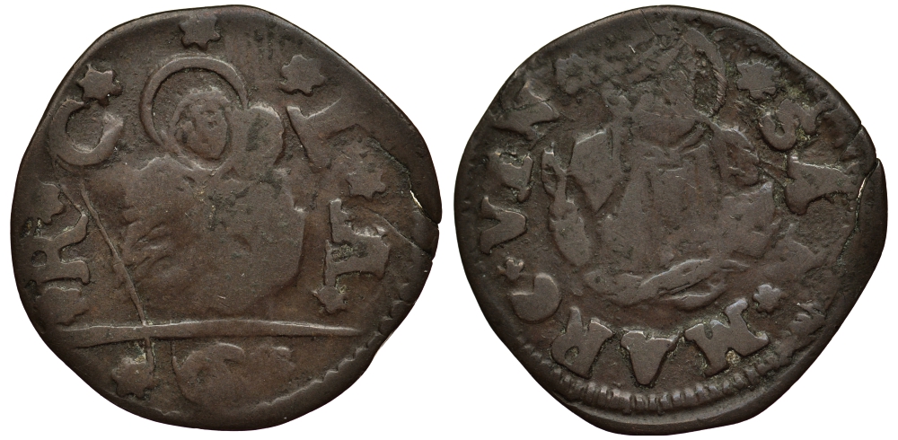 ВЕНЕЦИЯ, ИТАЛИЯ 6 БАГАТТИНИ ND ДОМИНИКО КОНТАРИНИ (1659-1675) Gamberini 2028a медь 1524-1142