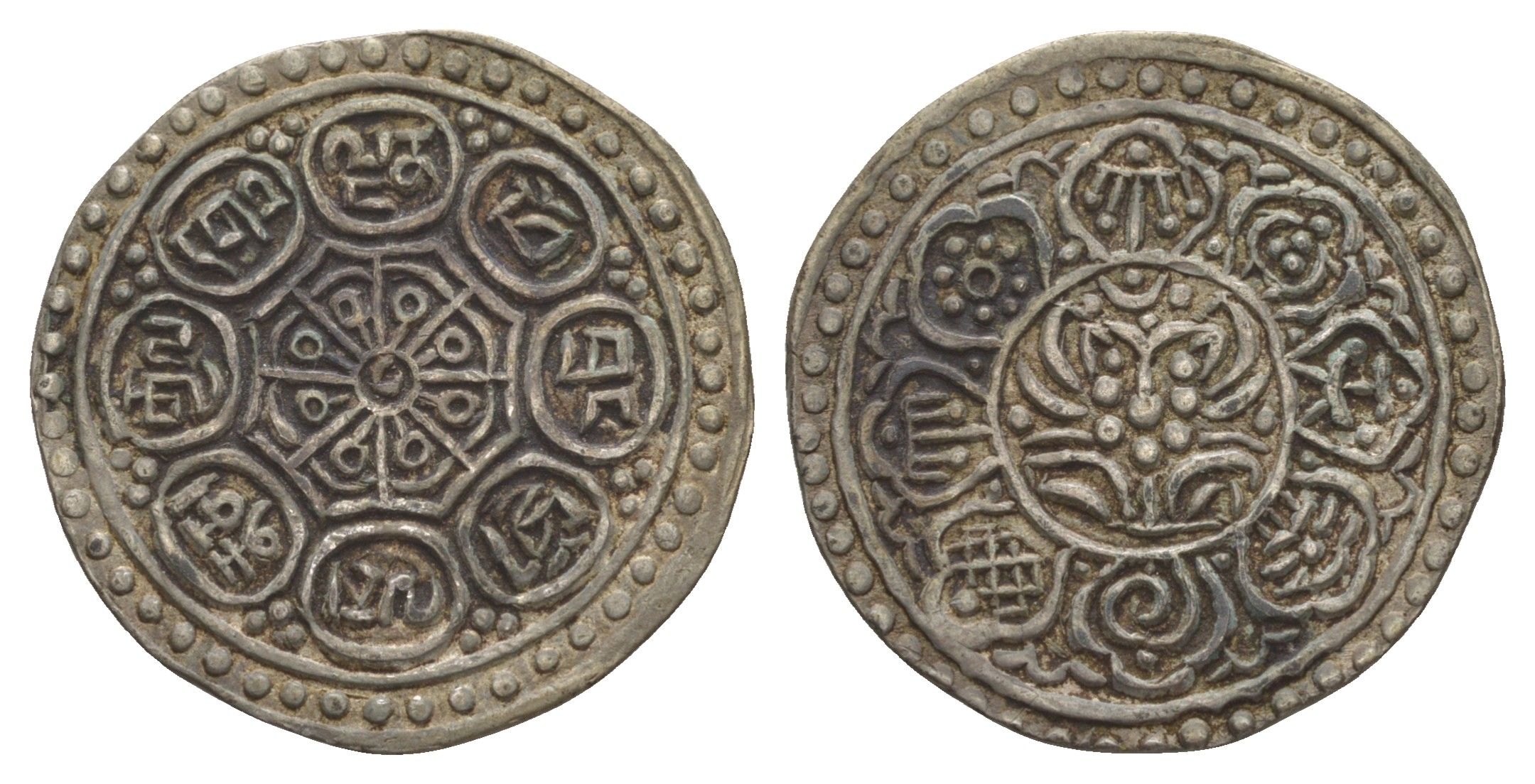 Тибет 1 тангка 1907-1930 Y 13 серебро 1524-441