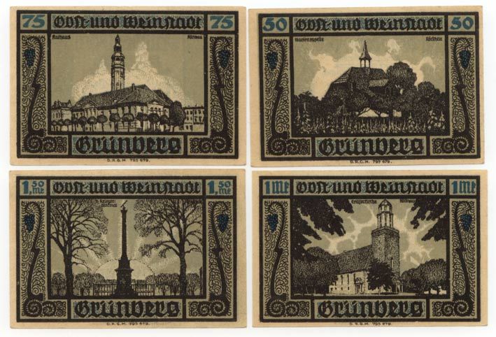 ГРЮНБЕРГ 4 БОНЫ АРХИТЕКТУРА бумага UNC (пресс) 70-1711