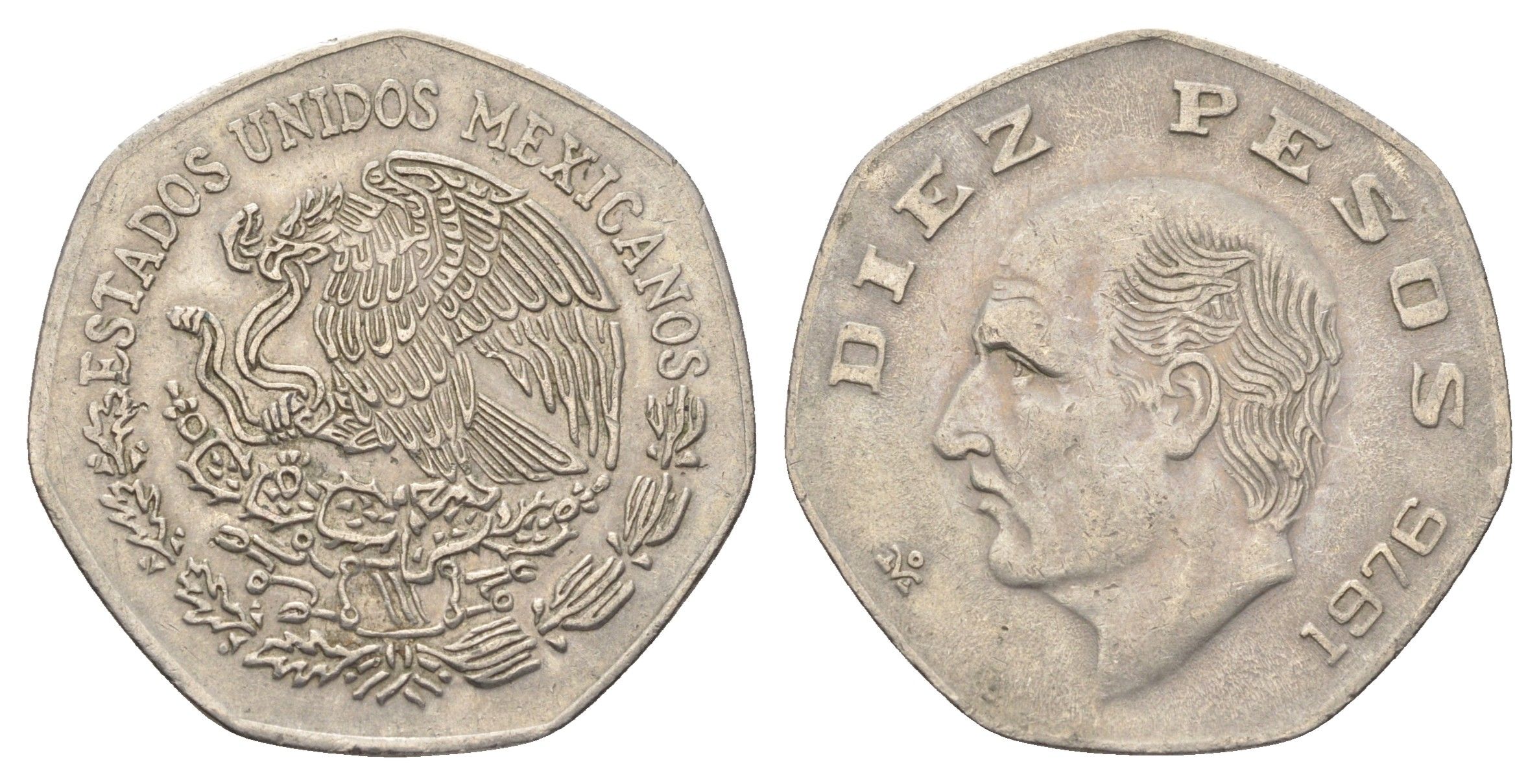 Мексика 10 песо 1976 Мигель Идальго-и-Костилья KM 477.1 медно-никель 4661-1136