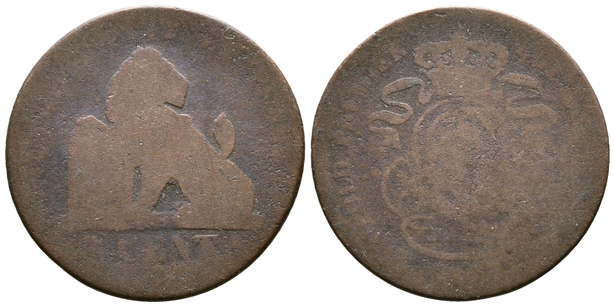 БЕЛЬГИЯ 2 САНТИМА ND KM 4.2 медь 4379-624