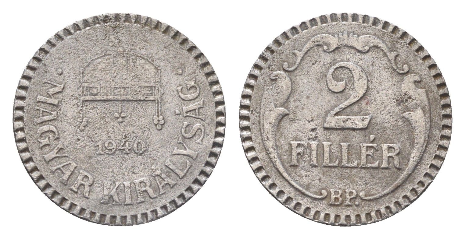 Венгрия 2 филлера 1940 BP KM 518 сталь 4665-469