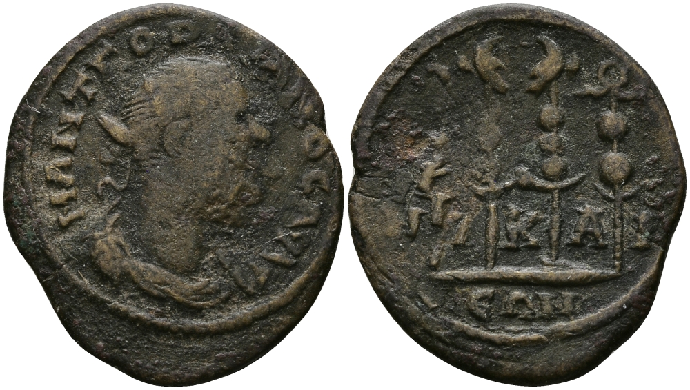 Римская Империя, Провинция Вифиния, Никея АЕ 238 - 244 Гордиан III fine BMC 119 бронза 1073-10-36