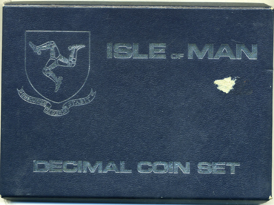 Остров Мэн набор из 6 монет 1976 в оригинальной пластиковой упаковке, с сертификатом, тираж 10000 экземпляров KM PS 9 (KM 33a-34a, 35.1a-36.1a, 39a, 40a) серебро  PROOF  3-6-2-21