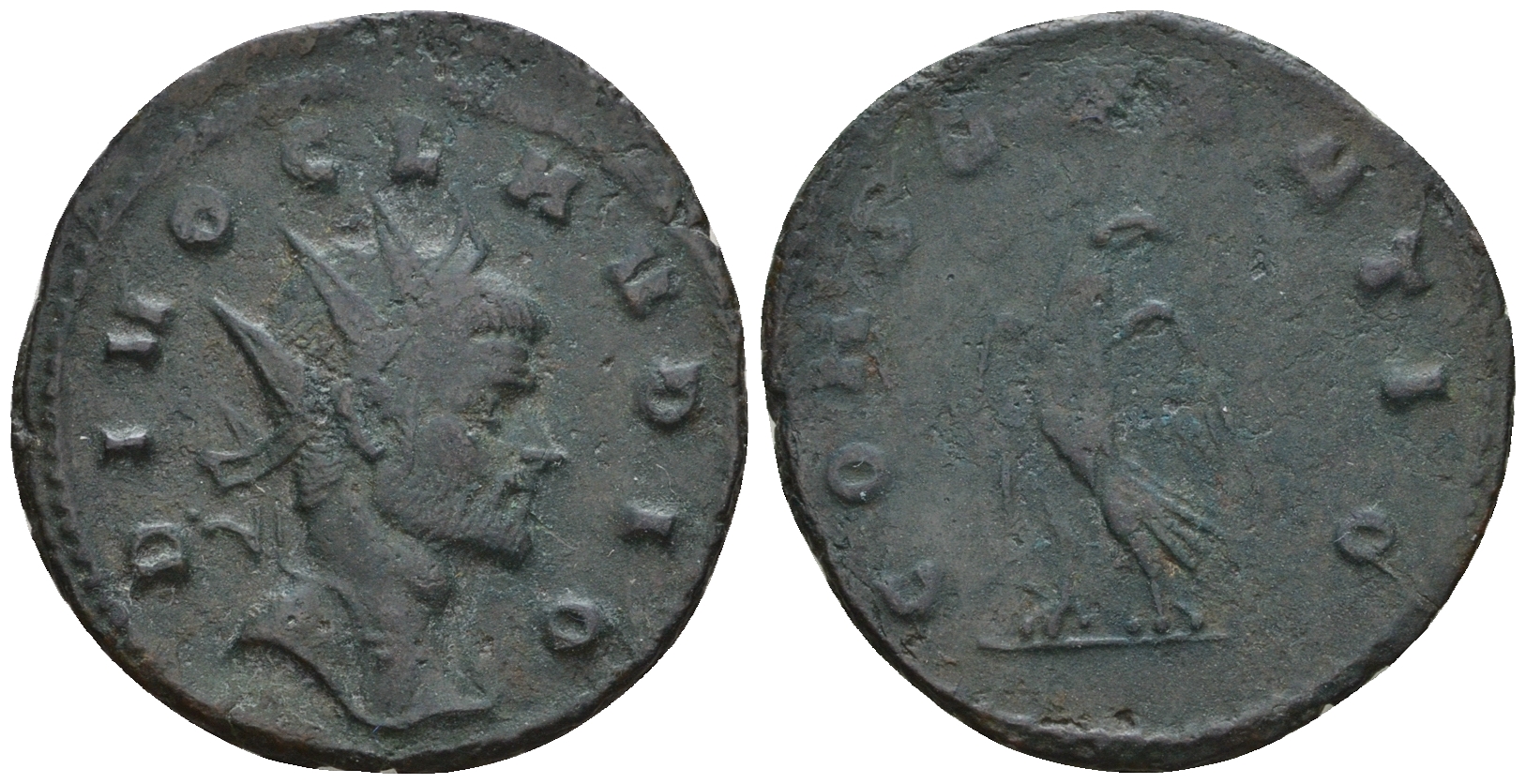 Римская Империя антониниан 270 Клавдий II Готский, посмертная чеканка, DIVO CLAVDIO, бюст императора / CONSACRATIO, орел, Рим RIC 266 биллон 1073-25-43