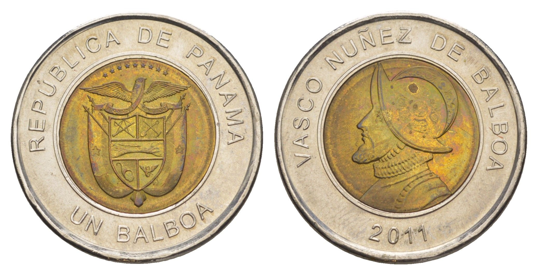 Панама 1 бальбоа 2011 KM 141 биметалл UNC 4642-733