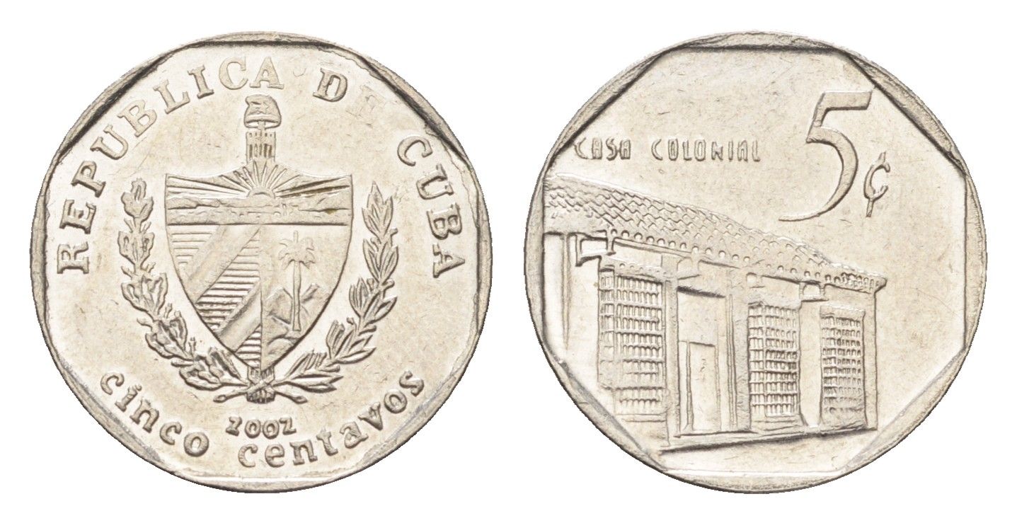 Куба 5 сентаво 2002 Casa Colonial KM 575 сталь плакированная никелем aUNC 4664-734
