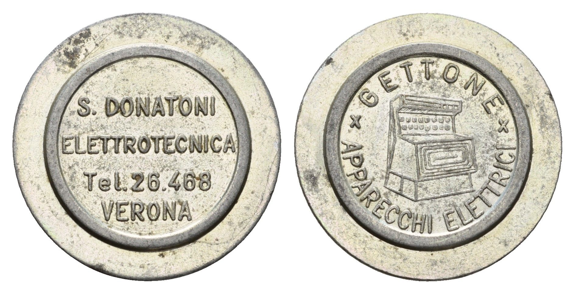 Италия, Верона жетон для равлечений Sale Giochi диаметр 24 мм, вес 5,1 гр нержавеющая сталь 4670-747