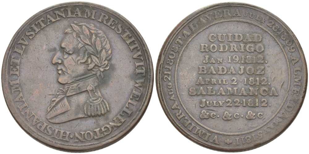 НИЖНЯЯ КАНАДА 1/2 ПЕННИ 1812 ТОКЕН, ПОБЕДА ВЕЛЛИНГТОНА ПРИ САЛАМАНКЕ Breton 987 медь VF 1518-1515