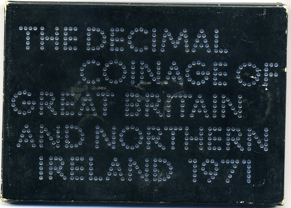Великобритания набор из 6 монет + жетон монетного двора 1971 в оригинальной пластиковой упаковке, с сертификатом KM PS 27 PROOF 3-6-4-14