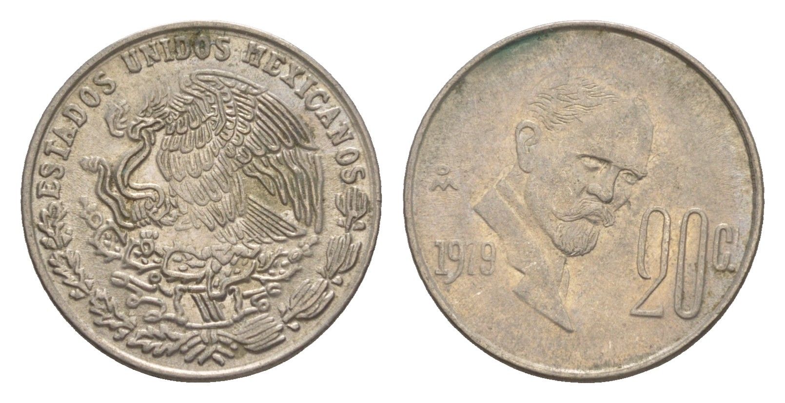 Мексика 20 сентаво 1979 Франциско Индалеси KM 442 медно-никель 4644-649